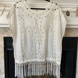 LUCKY Brand White Boho Top